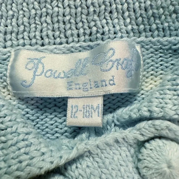 Powell Craft | Blue and White Striped Pram Coat (12-18 mos) 💙 - Picture 4 of 5